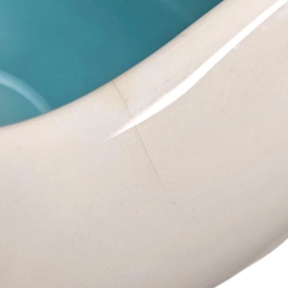 Vintage Gravy Boat Off White Pottery Aqua Inside 1960s Retro